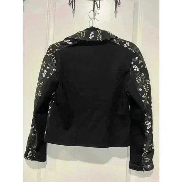 LOFT OUTLET FLORAL PRINT MOTO BLAZER JACKET SIZE 4 - Picture 8 of 8